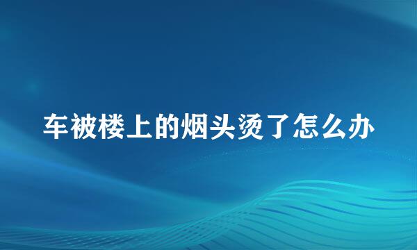车被楼上的烟头烫了怎么办