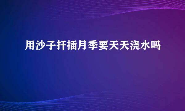 用沙子扦插月季要天天浇水吗