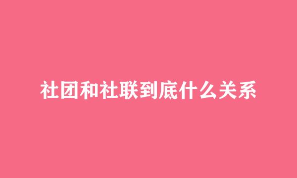 社团和社联到底什么关系