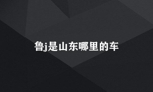 鲁j是山东哪里的车