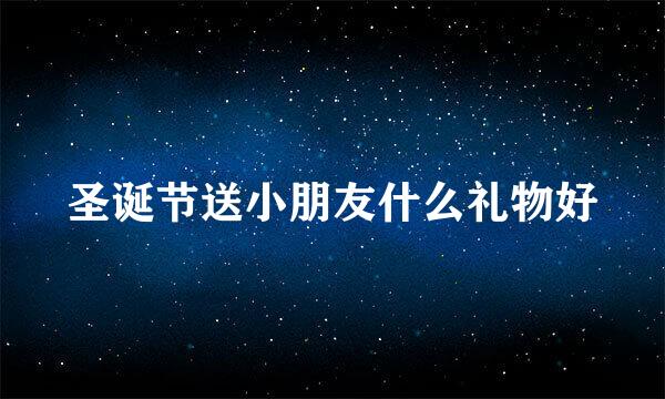 圣诞节送小朋友什么礼物好