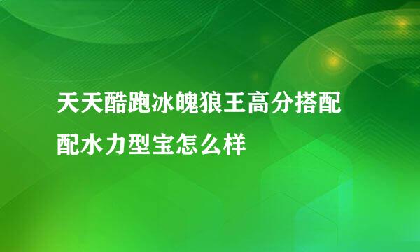 天天酷跑冰魄狼王高分搭配 配水力型宝怎么样