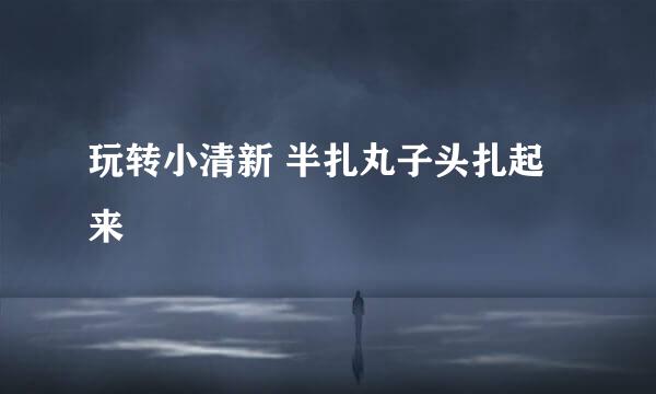 玩转小清新 半扎丸子头扎起来