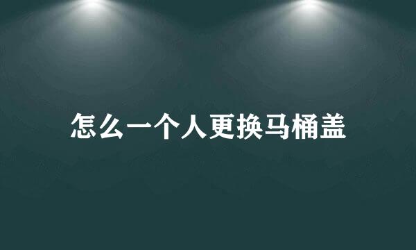 怎么一个人更换马桶盖