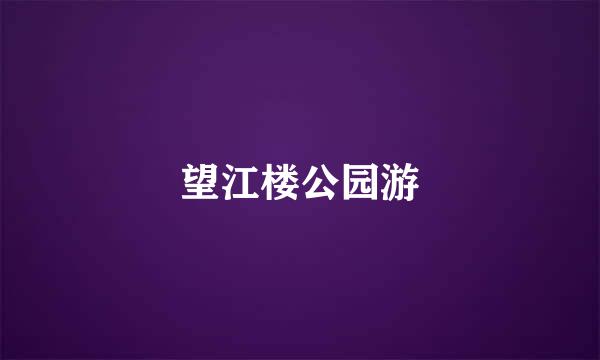 望江楼公园游