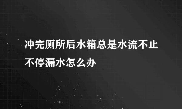 冲完厕所后水箱总是水流不止不停漏水怎么办