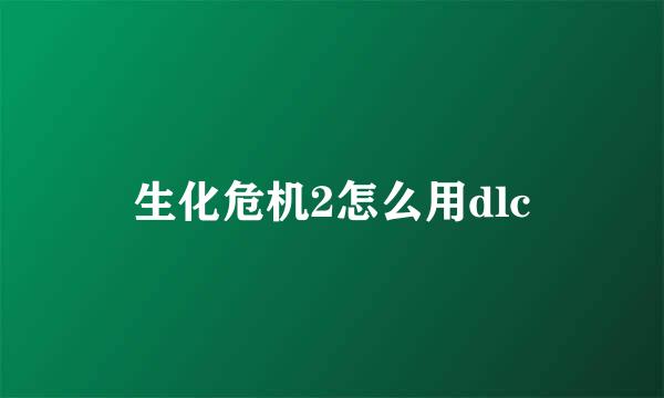 生化危机2怎么用dlc