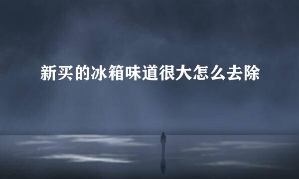 新买的冰箱味道很大怎么去除