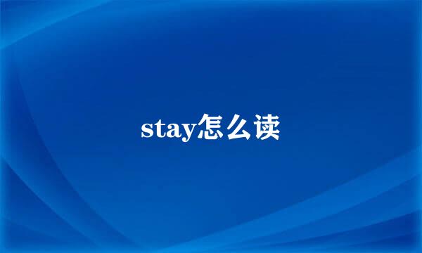 stay怎么读