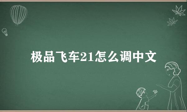 极品飞车21怎么调中文