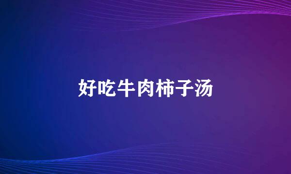 好吃牛肉柿子汤