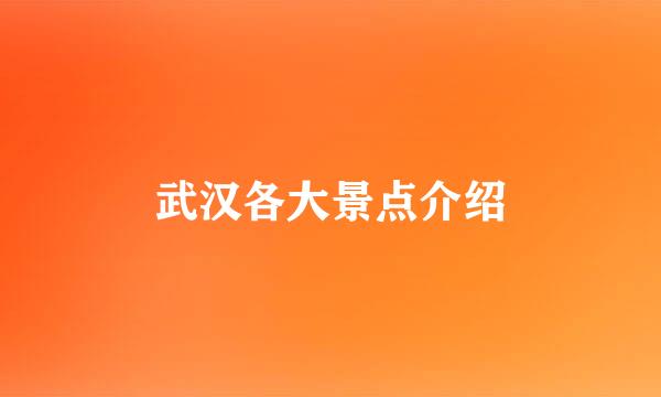 武汉各大景点介绍