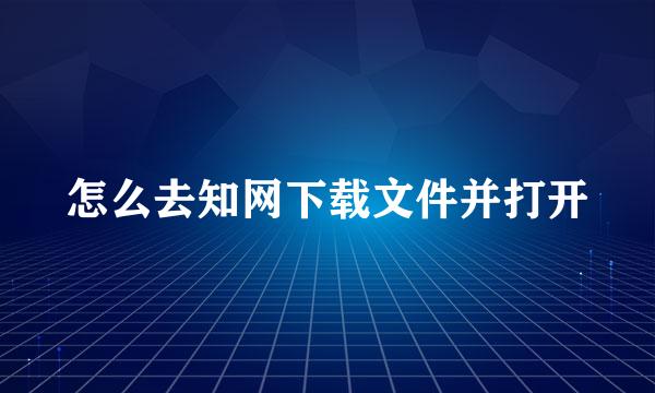 怎么去知网下载文件并打开