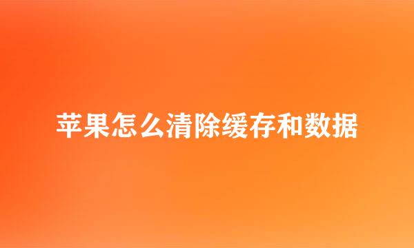 苹果怎么清除缓存和数据