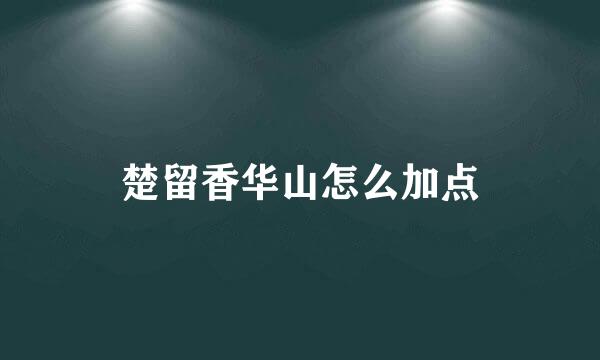 楚留香华山怎么加点