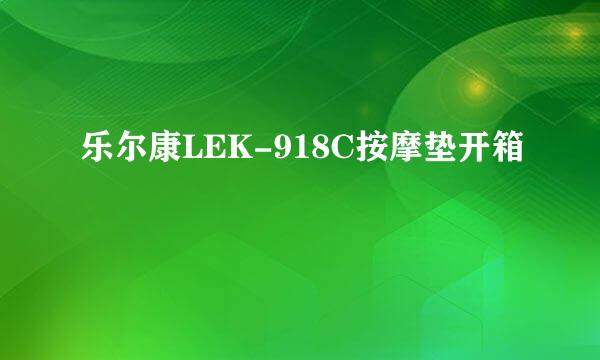 乐尔康LEK-918C按摩垫开箱
