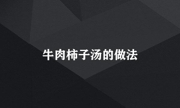 牛肉柿子汤的做法