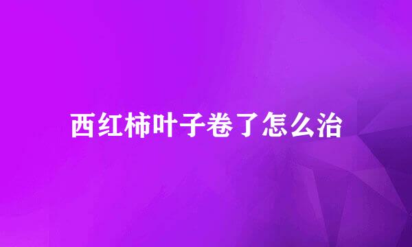 西红柿叶子卷了怎么治