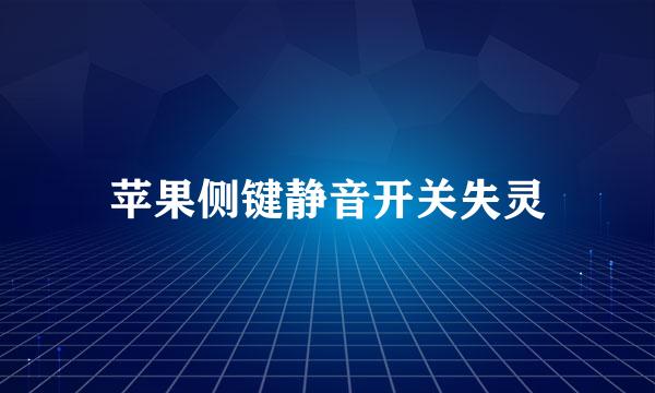苹果侧键静音开关失灵