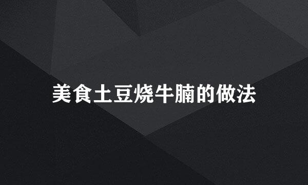 美食土豆烧牛腩的做法