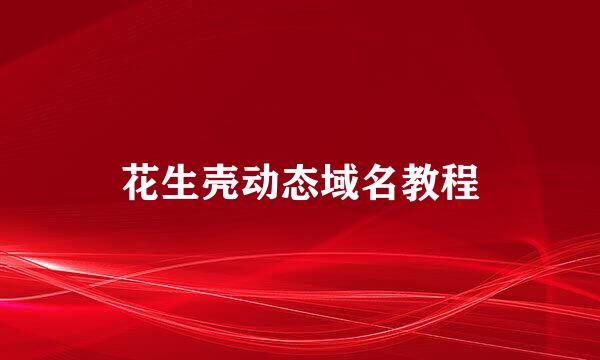 花生壳动态域名教程