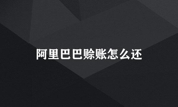 阿里巴巴赊账怎么还
