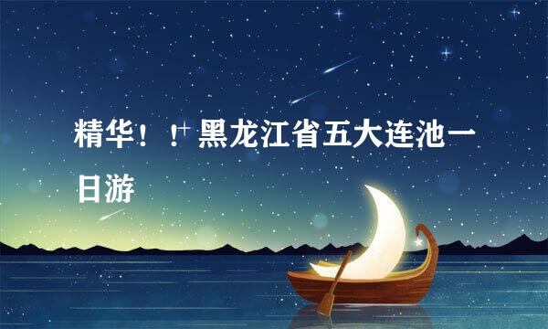 精华！！黑龙江省五大连池一日游