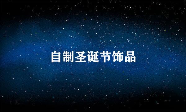 自制圣诞节饰品