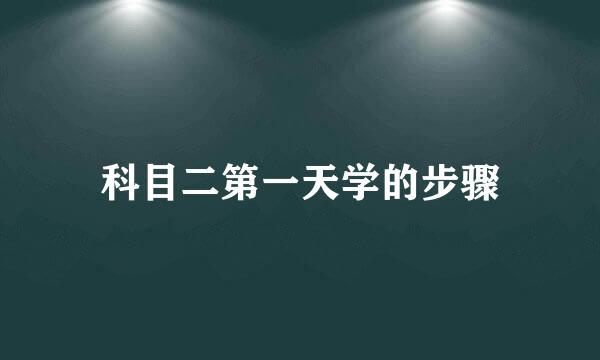 科目二第一天学的步骤