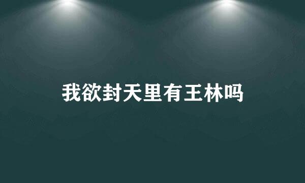 我欲封天里有王林吗