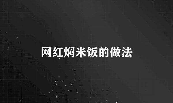 网红焖米饭的做法