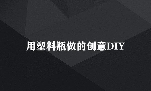 用塑料瓶做的创意DIY
