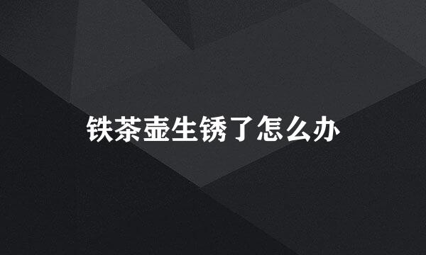 铁茶壶生锈了怎么办
