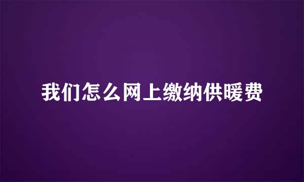 我们怎么网上缴纳供暖费