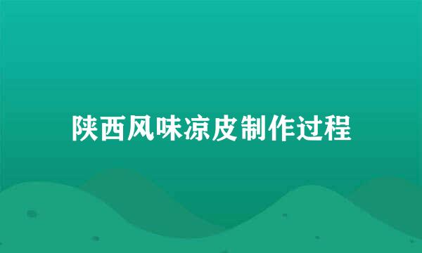陕西风味凉皮制作过程