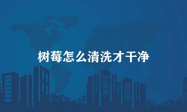 树莓怎么清洗才干净