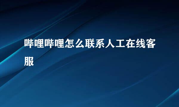 哔哩哔哩怎么联系人工在线客服
