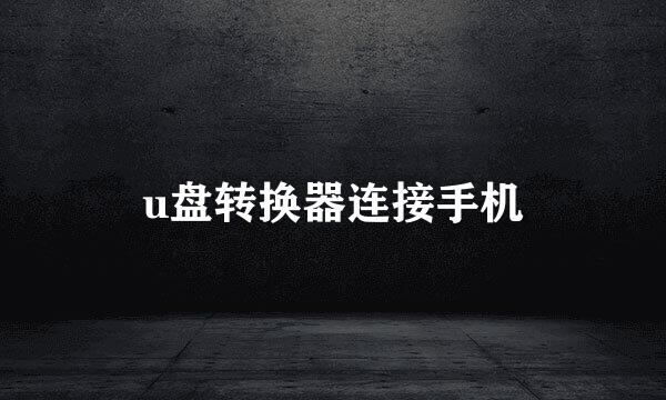 u盘转换器连接手机