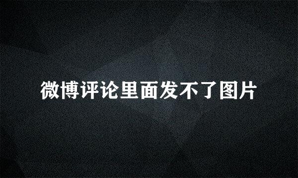 微博评论里面发不了图片