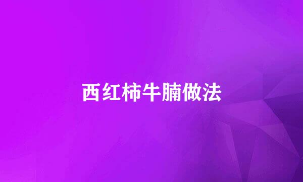 西红柿牛腩做法