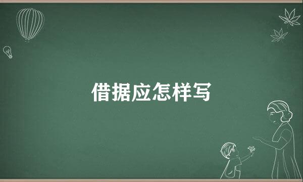 借据应怎样写
