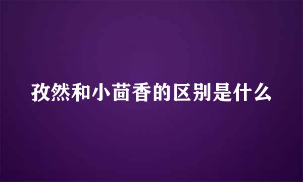 孜然和小茴香的区别是什么