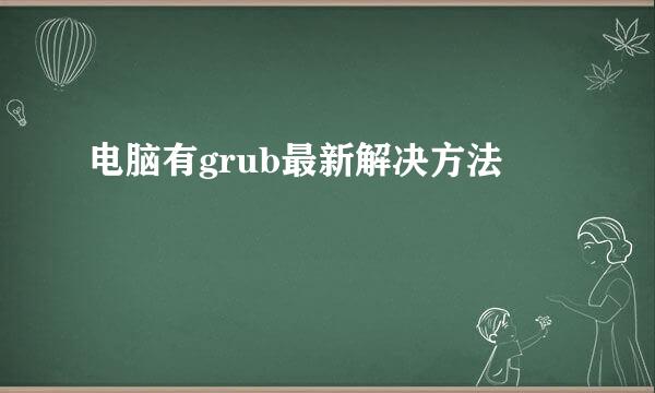 电脑有grub最新解决方法