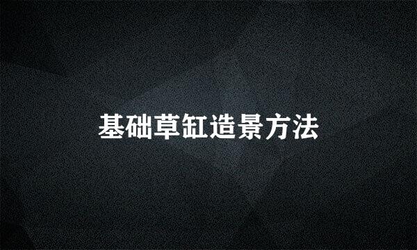 基础草缸造景方法