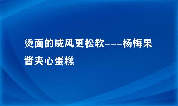 烫面的戚风更松软---杨梅果酱夹心蛋糕