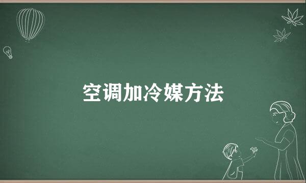 空调加冷媒方法