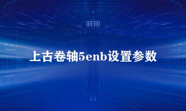 上古卷轴5enb设置参数