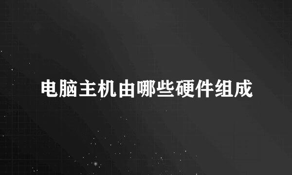 电脑主机由哪些硬件组成