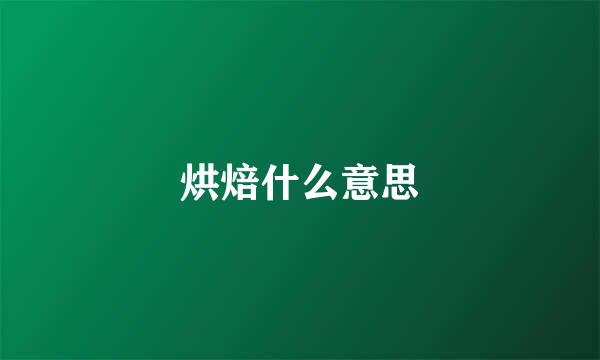 烘焙什么意思