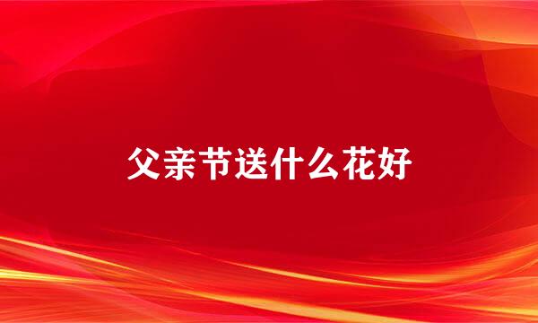 父亲节送什么花好